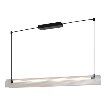 Nordlux - Dimmbare LED-Hängeleuchte an Stahlseil ALIANI LED/20W/230V 3000K 100 cm schwarz/klar