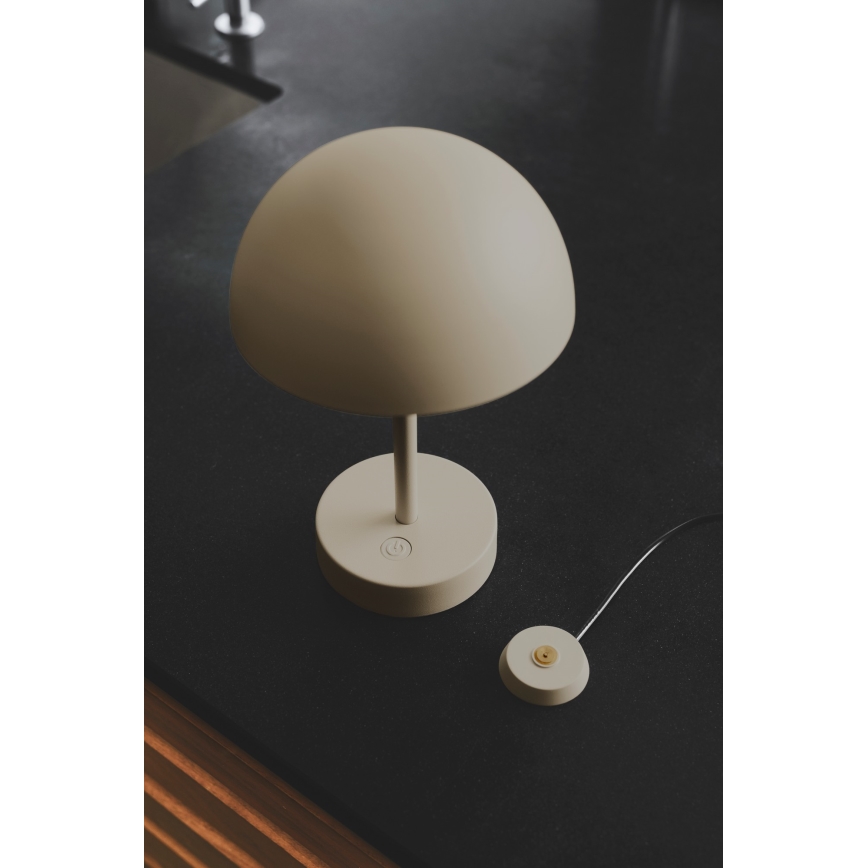 Nordlux - LED, dimmbar, wiederaufladbare Außen-Tischleuchte ELLEN LED/2,8W/3,7V 2200 mAh IP44 beige