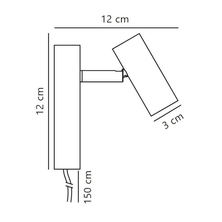 Nordlux - Dimmbarer LED-Wandstrahler OMARI LED/3,2W/230V schwarz