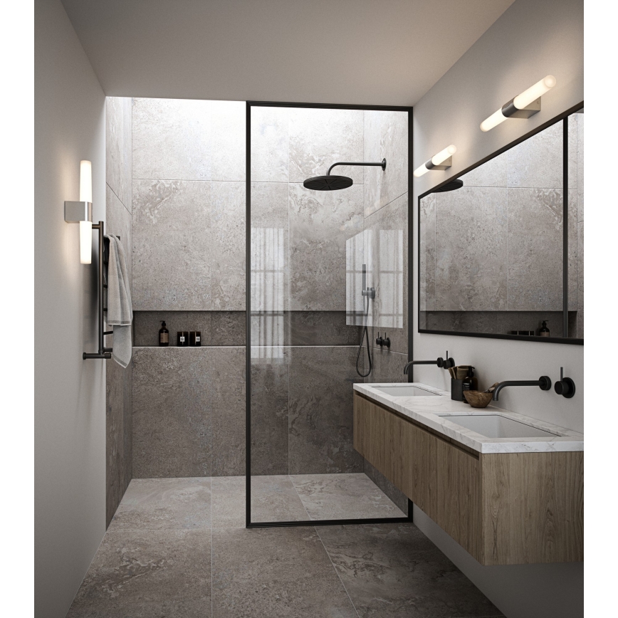 Nordlux - Eclairage de miroir salle de bain à intensité variable HELVA LED/9,5W/230V IP44 3000/4000K CRI 90 chrome mat