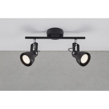 Nordlux - Faretto ASLAK 2xGU10/35W/230V nero