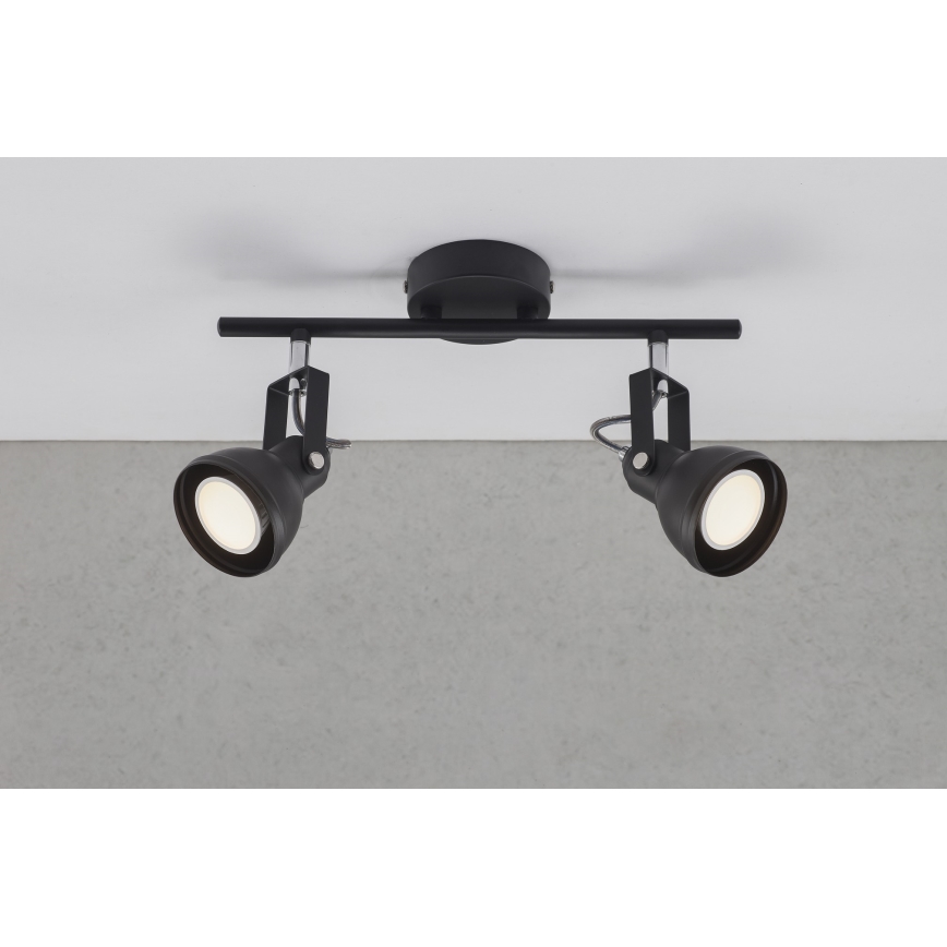 Nordlux - Faretto ASLAK 2xGU10/35W/230V nero