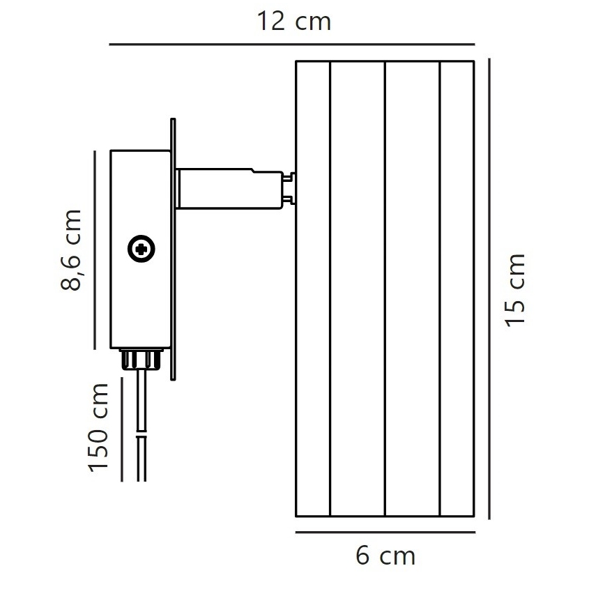 Nordlux - Faretto da parete ALANIS 1xGU10/15W/230V nero