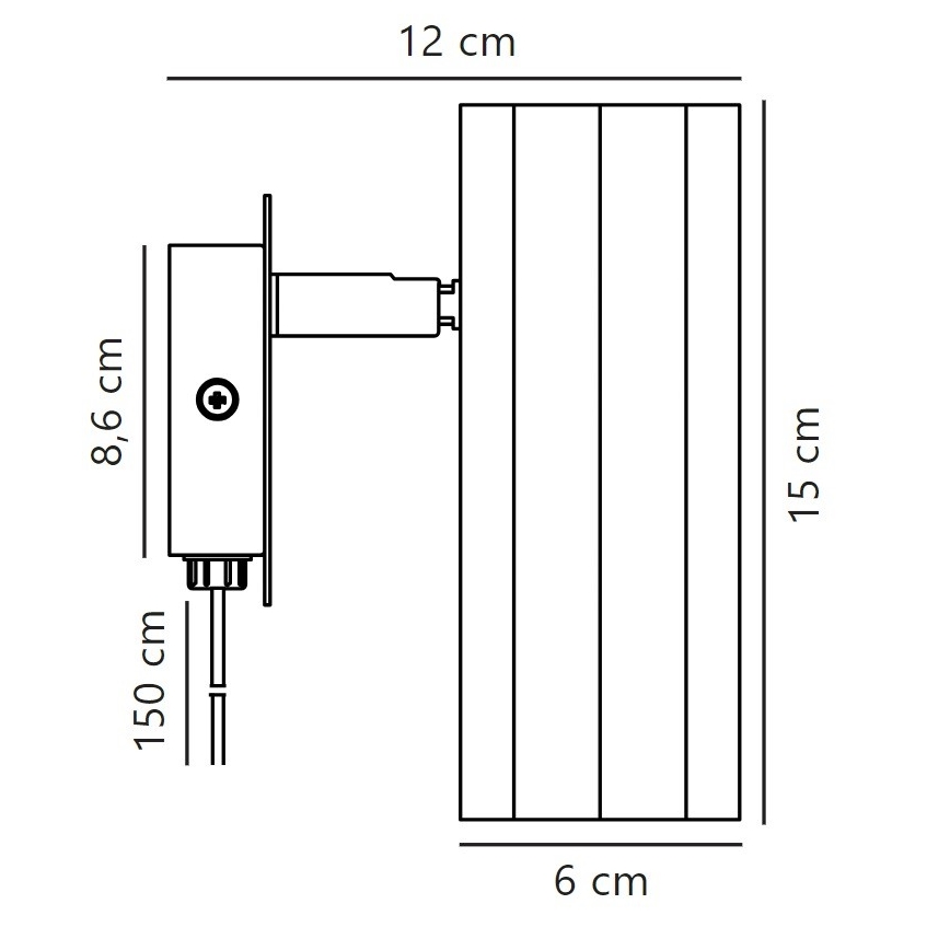 Nordlux - Faretto da parete ALANIS 1xGU10/15W/230V oro