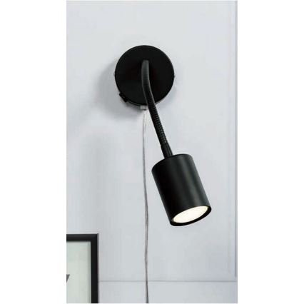 Nordlux - Muro flexible Luce Spot EXPLORE 1xGU10/7W/230V nero