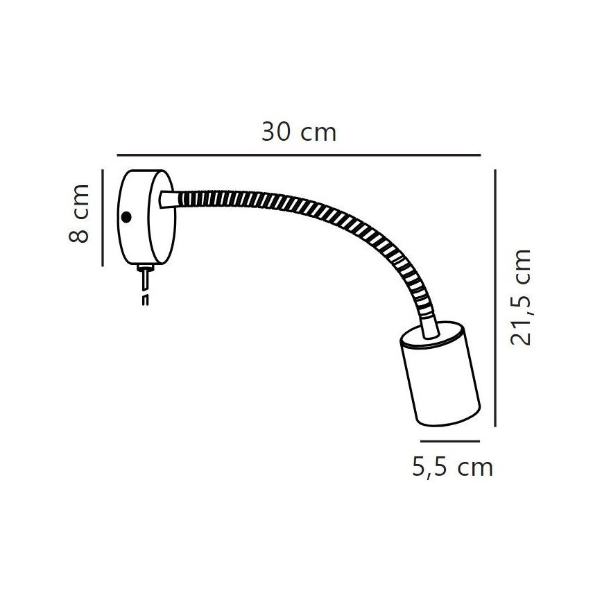 Nordlux - Muro flexible Luce Spot EXPLORE 1xGU10/7W/230V nero