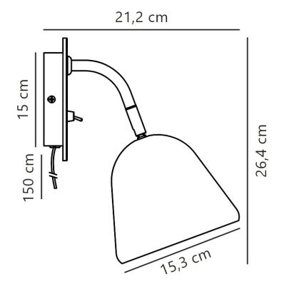 Nordlux - Faretto da parete FLEUR 1xE14/15W/230V