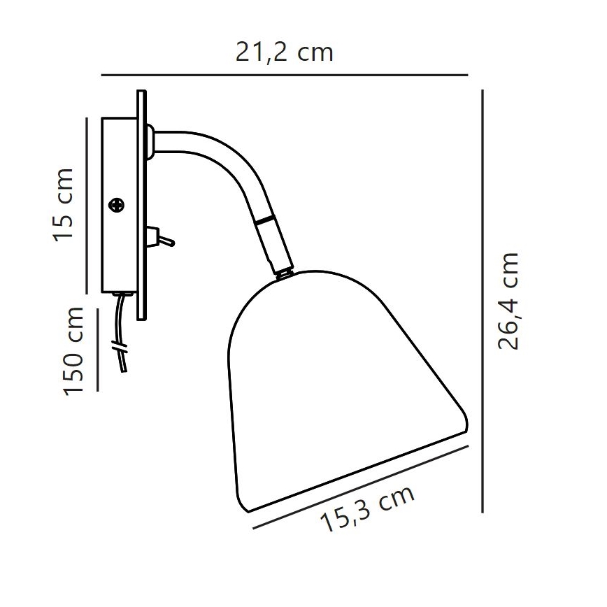 Nordlux - Faretto da parete FLEUR 1xE14/15W/230V