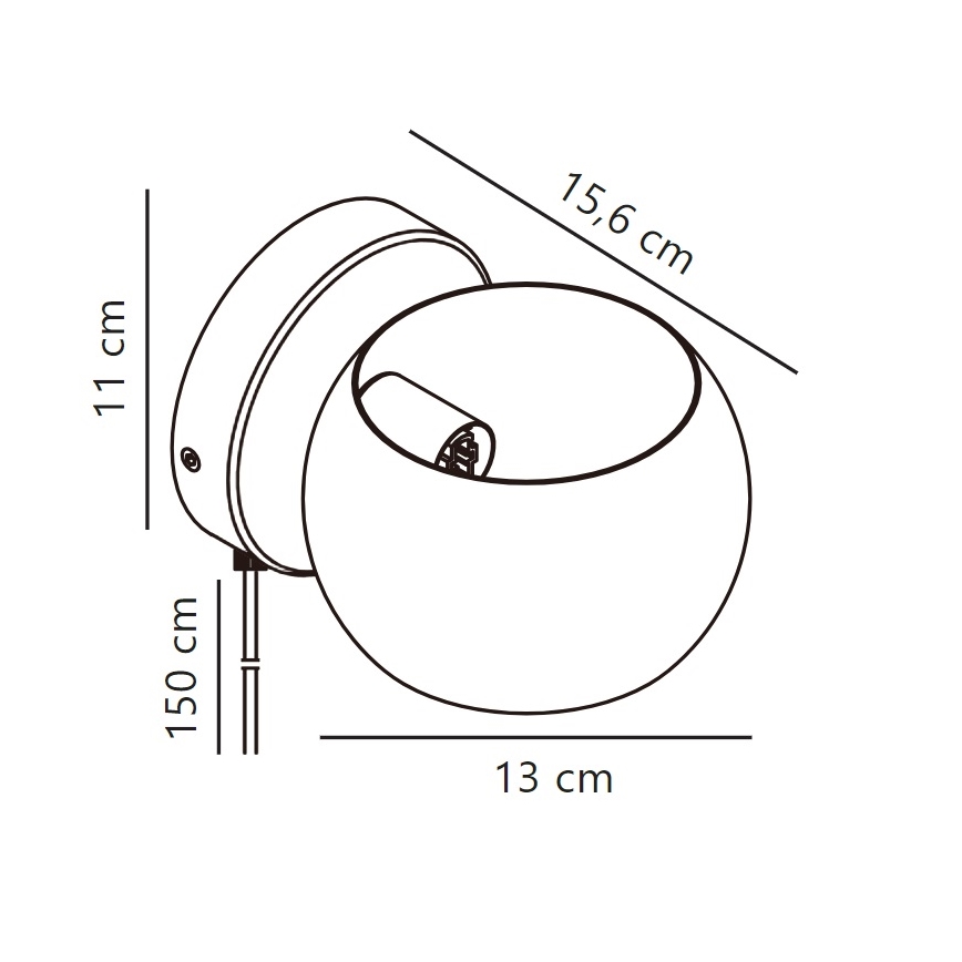 Nordlux - Faretto da parete orientabile BELIR 1xG9/5W/230V bianco