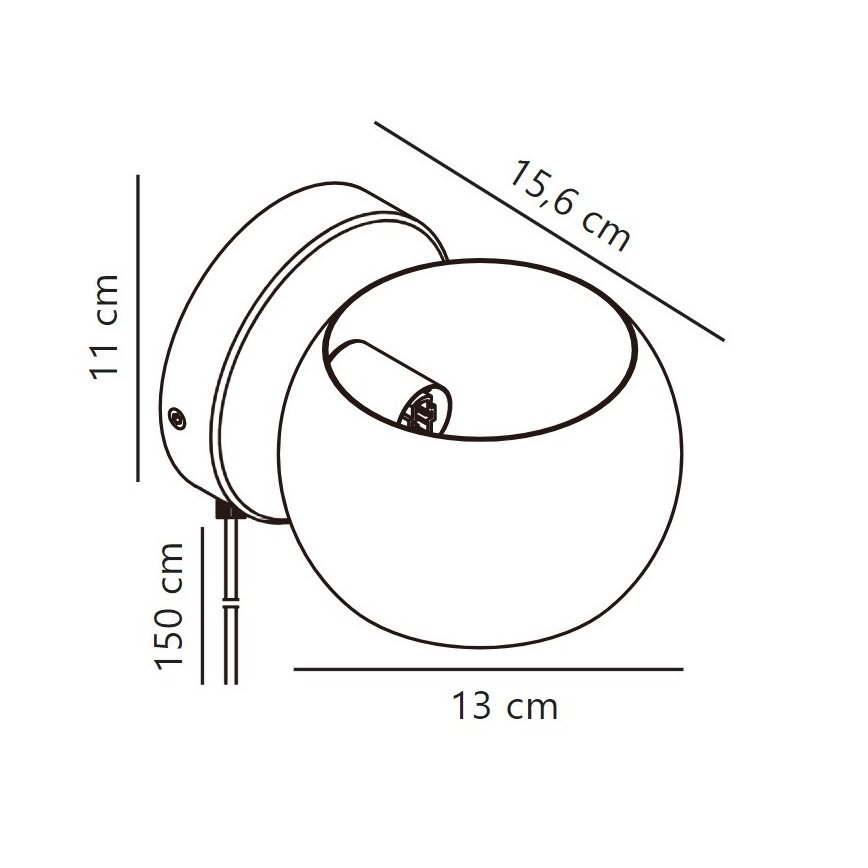 Nordlux - Faretto da parete orientabile BELIR 1xG9/5W/230V nero