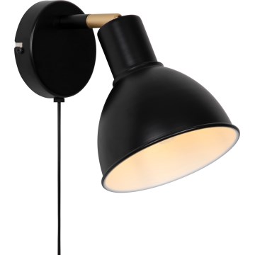 Nordlux - Faretto da parete POP 1xE27/18W/230V nero/oro