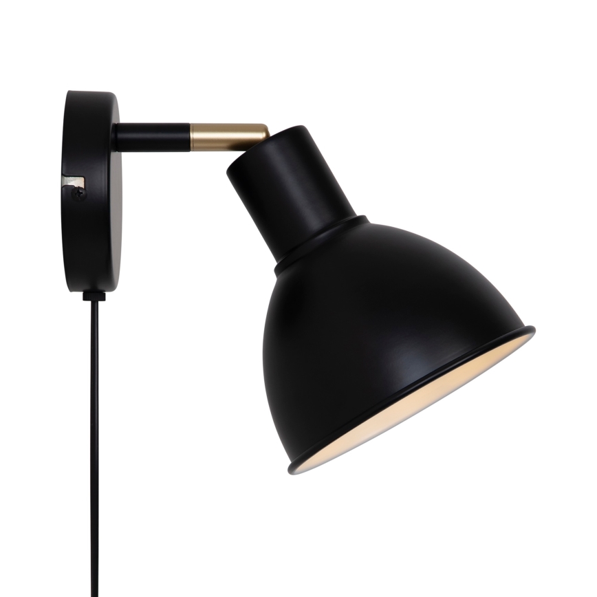 Nordlux - Faretto da parete POP 1xE27/18W/230V nero/oro