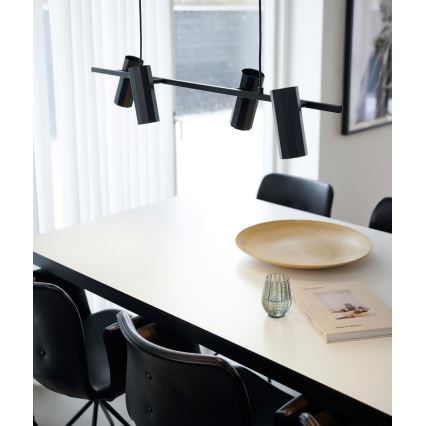 Nordlux - Hängeleuchte an Schnur ALANIS 4xGU10/15W/230V schwarz