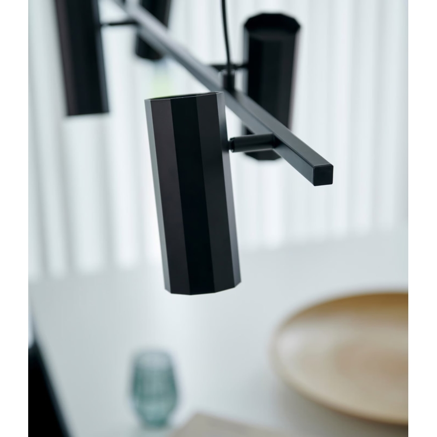 Nordlux - Hängeleuchte an Schnur ALANIS 4xGU10/15W/230V schwarz