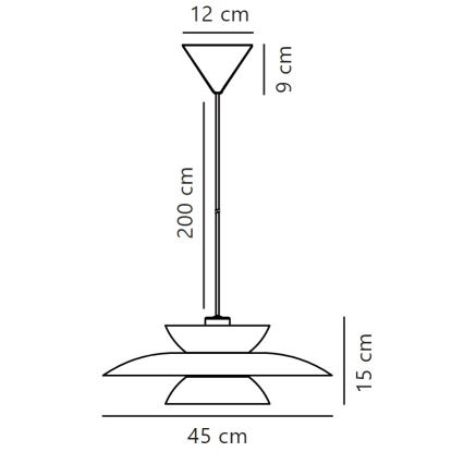 Nordlux - Hängeleuchte an Schnur CARMEN 1xE27/40W/230V schwarz