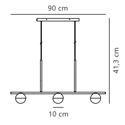 Nordlux - Hängeleuchte CONTINA 3xG9/5W/230V Messing