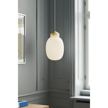 Nordlux - Hängeleuchte RAITO 1xE27/25W/230V Messing/weiß