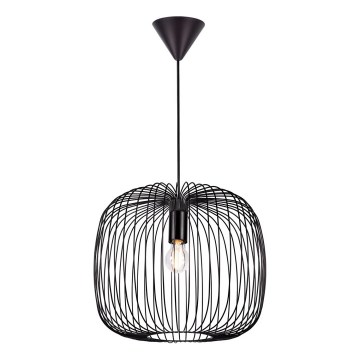Nordlux - Lampada a sospensione BERONI con cavo 1xE27/60W/230V, nero, diam. 40 cm