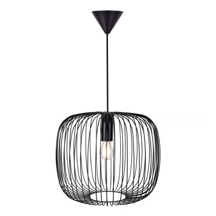 Nordlux - Lampada a sospensione BERONI con cavo 1xE27/60W/230V, nero, diam. 40 cm