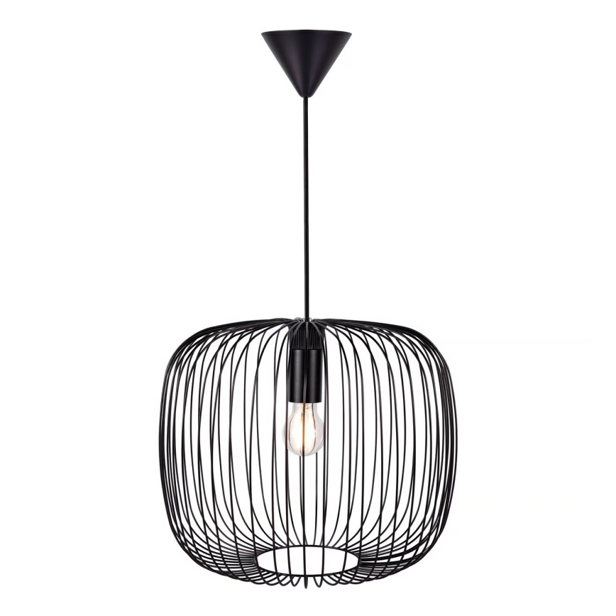 Nordlux - Lampada a sospensione BERONI con cavo 1xE27/60W/230V, nero, diam. 40 cm