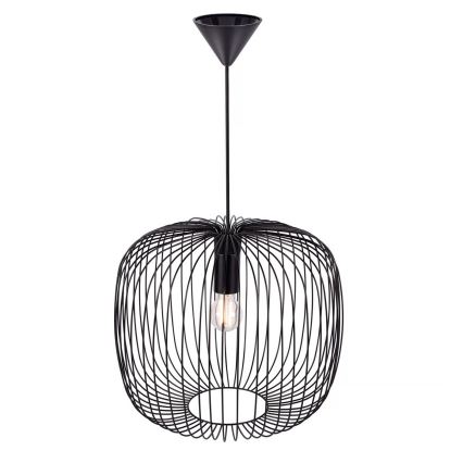 Nordlux - Lampada a sospensione BERONI con cavo 1xE27/60W/230V, nero, diam. 40 cm