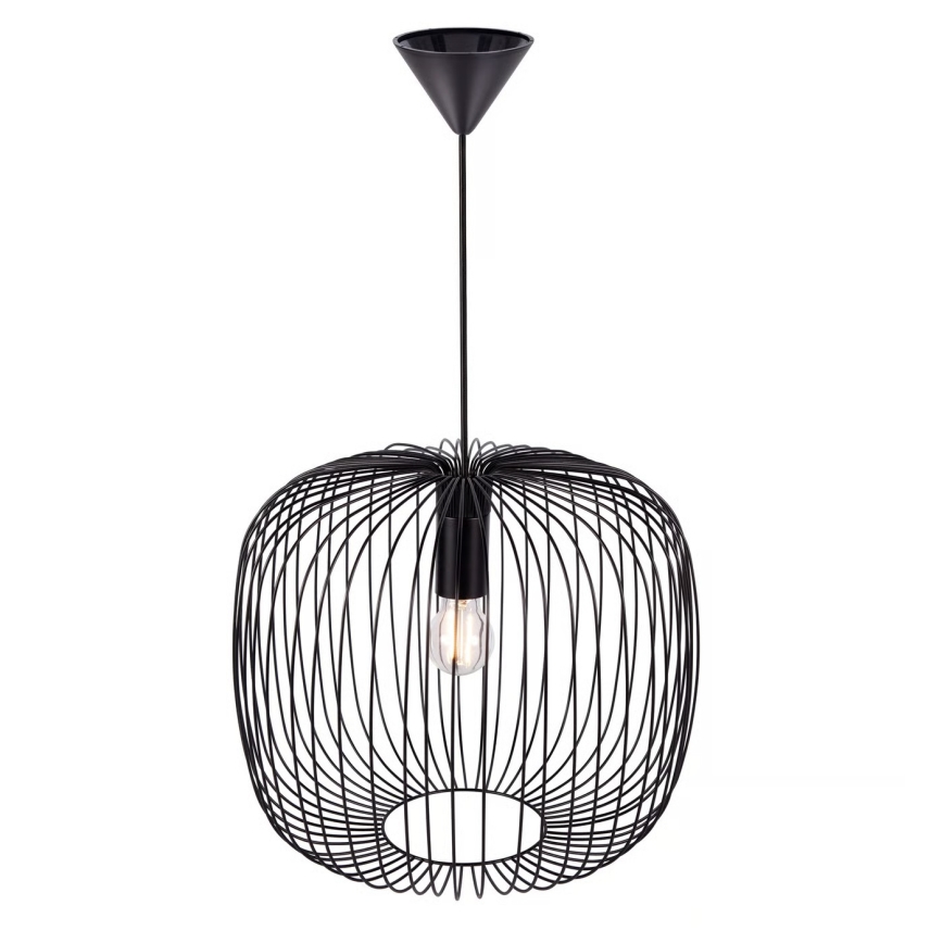 Nordlux - Lampada a sospensione BERONI con cavo 1xE27/60W/230V, nero, diam. 40 cm