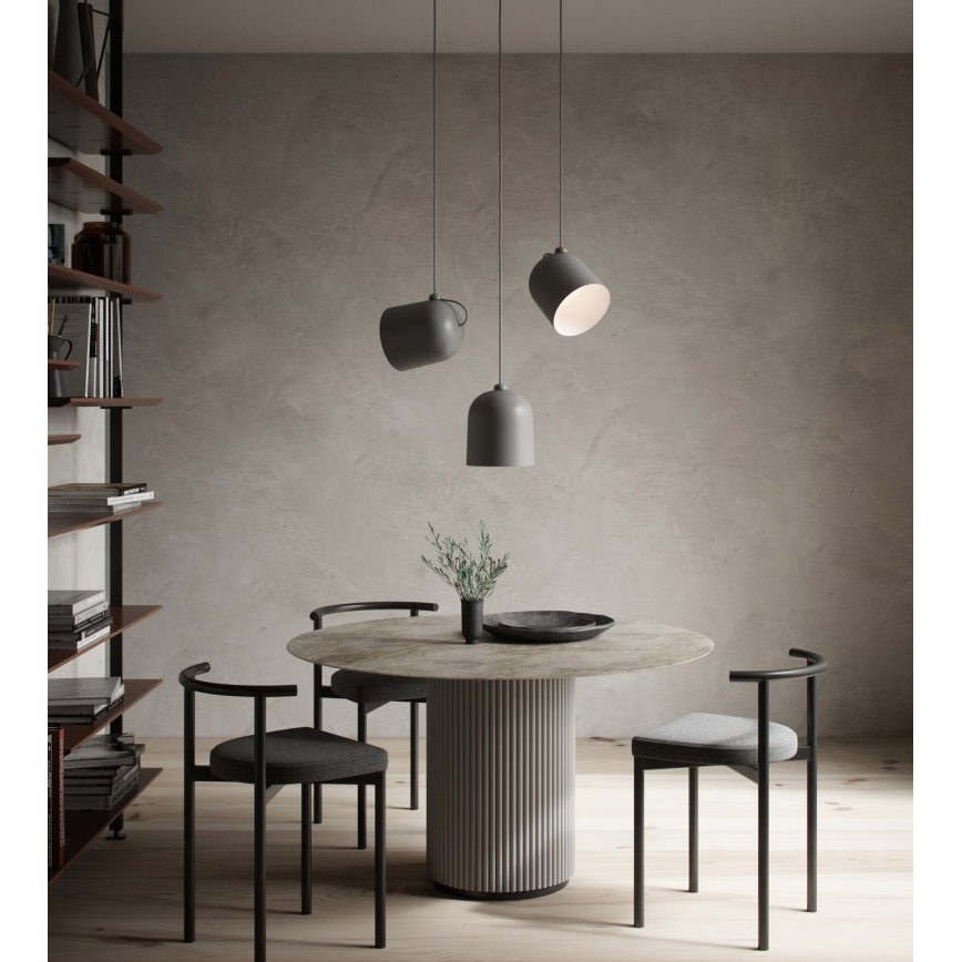 Nordlux - Lampada a sospensione con cavo ANGLE 1xE27/25W/230V grigia