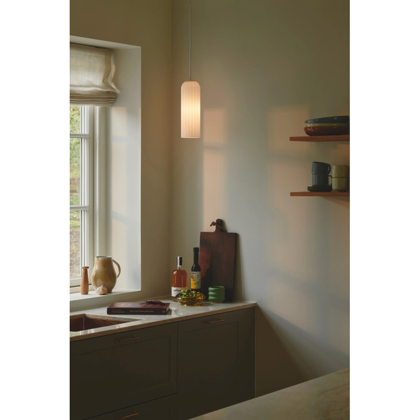 Nordlux - Lampada a sospensione con cavo MIELLA 1xE27/25W/230V bianco