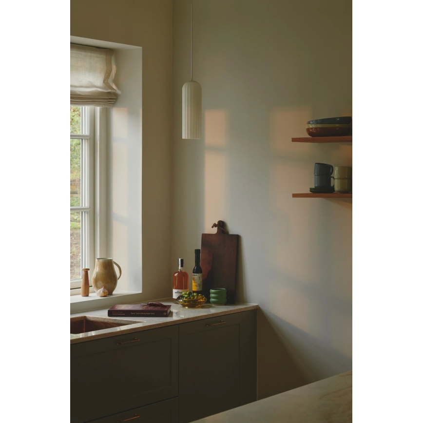 Nordlux - Lampada a sospensione con cavo MIELLA 1xE27/25W/230V bianco