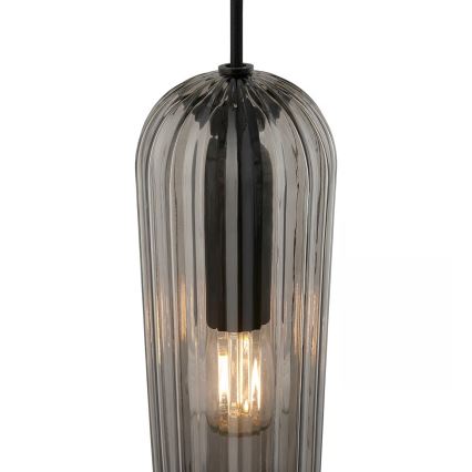 Nordlux - Lampada a sospensione su cavo MIELLA 1xE27/25W/230V fumé