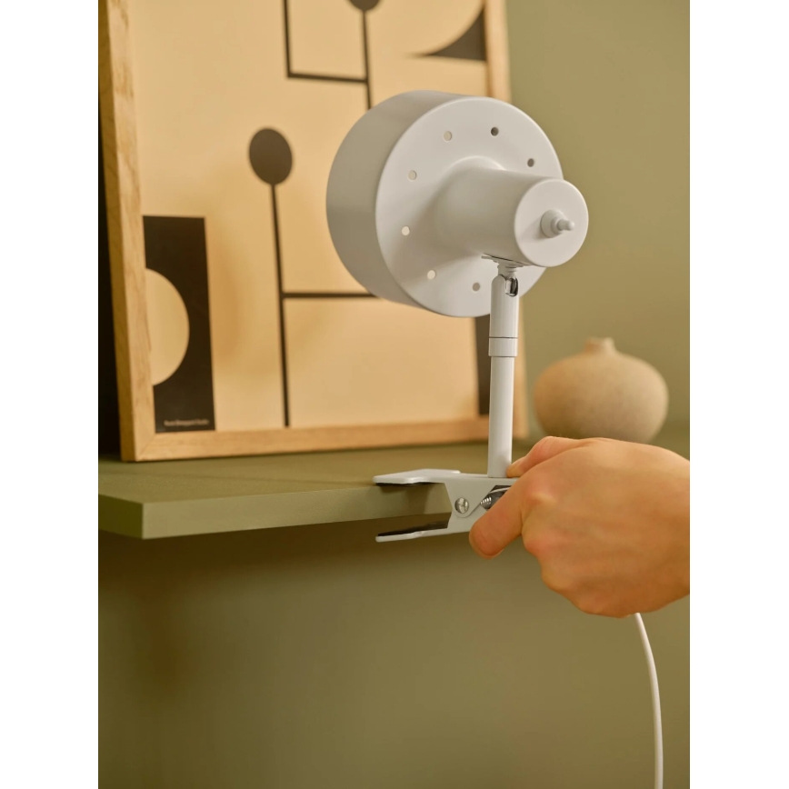 Nordlux - Lampada con morsetto MATIS 1xE27/15W/230V bianco