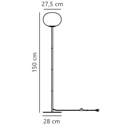 Nordlux - Lampada con piedistallo ALTON 1xE27/25W/230V nero