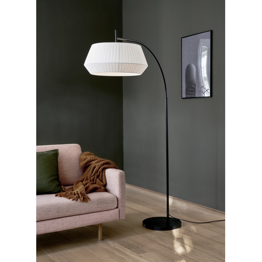 Nordlux - Lampada con piedistallo DICTE 1xE27/60W/230V nero/bianco