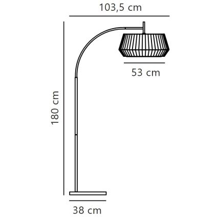 Nordlux - Lampada con piedistallo DICTE 1xE27/60W/230V nero/bianco