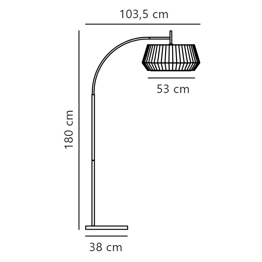 Nordlux - Lampada con piedistallo DICTE 1xE27/60W/230V nero/bianco