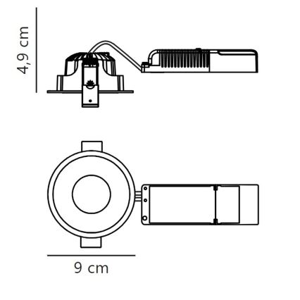 Nordlux - Luce da incasso LED da bagno dimmerabile ALBRIC LED/8W/230V IP44 nero
