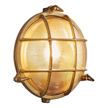 Nordlux - Lampada da parete per esterni POLPERRO 1xE27/12,5W/230V IP64 ottone