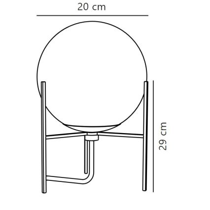 Nordlux - Lampada da tavolo ALTON 1xE14/15W/230V