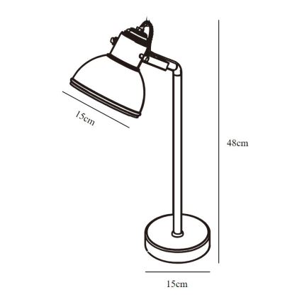Nordlux - Lampada da tavolo ASLAK 1xE27/15W/230V