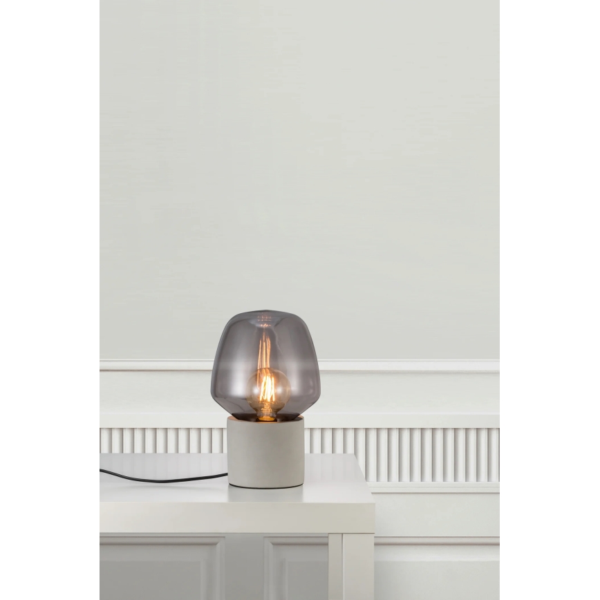 Nordlux - Lampada da tavolo CHRISTINA 1xE27/25W/230V calcestruzzo/nero