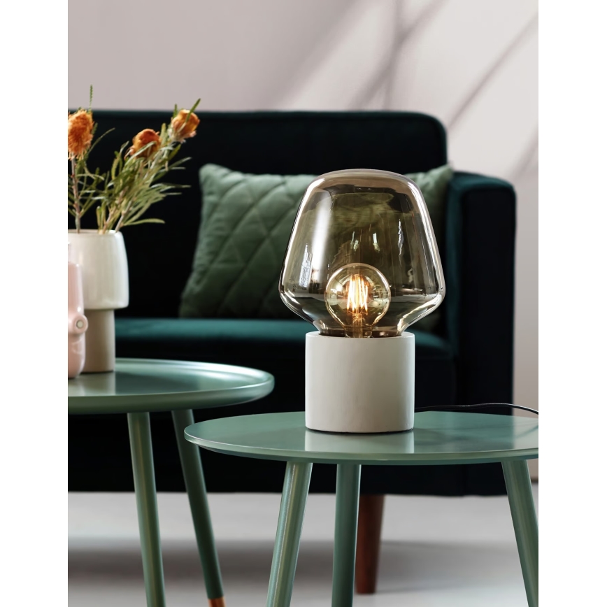 Nordlux - Lampada da tavolo CHRISTINA 1xE27/25W/230V calcestruzzo/nero