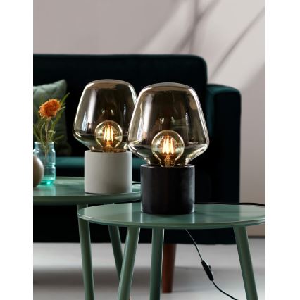 Nordlux - Lampada da tavolo CHRISTINA 1xE27/25W/230V calcestruzzo/nero