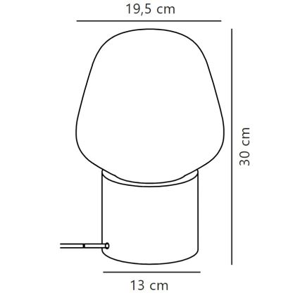 Nordlux - Lampada da tavolo CHRISTINA 1xE27/25W/230V calcestruzzo/nero