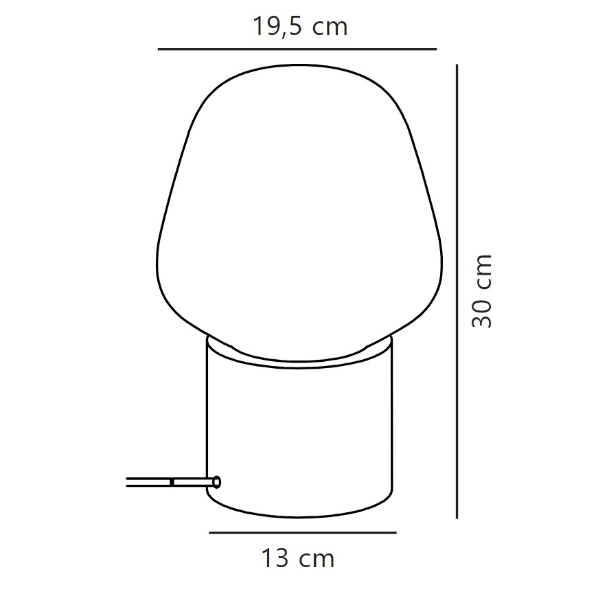 Nordlux - Lampada da tavolo CHRISTINA 1xE27/25W/230V calcestruzzo/nero