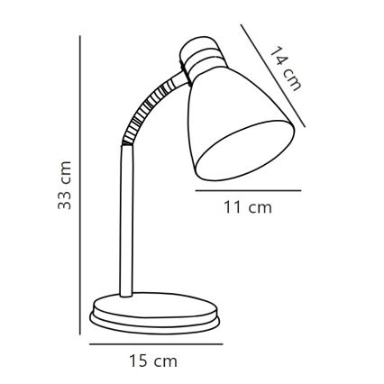 Nordlux - Lampada da tavolo CYCLONE 1xE14/15W/230V nero