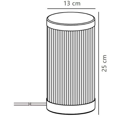 Nordlux - Lampada da tavolo da esterno COUPAR 1xE27/25W/230V IP54 bianco