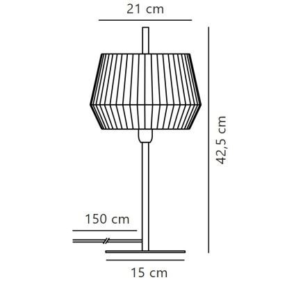 Nordlux - Lampada da tavolo DICTE 1xE14/40W/230V bianco/nero