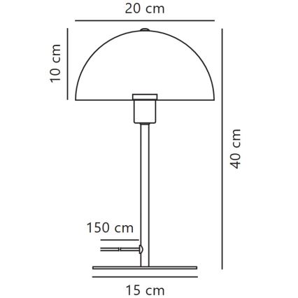 Nordlux - Lampada da tavolo ELLEN 1xE14/40W/230V bianco