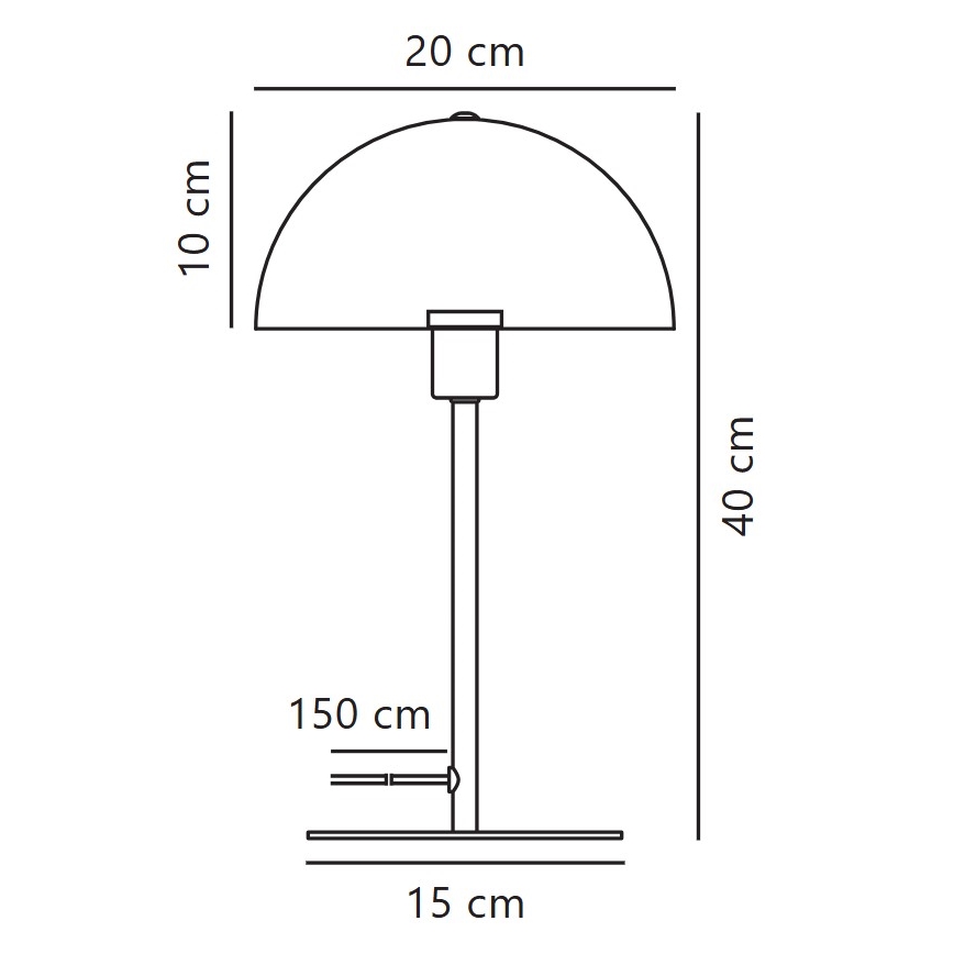 Nordlux - Lampada da tavolo ELLEN 1xE14/40W/230V bianco