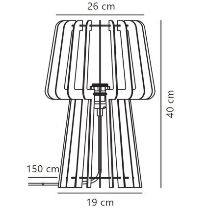 Nordlux - Lampada da tavolo GROA 1xE27/40W/230V